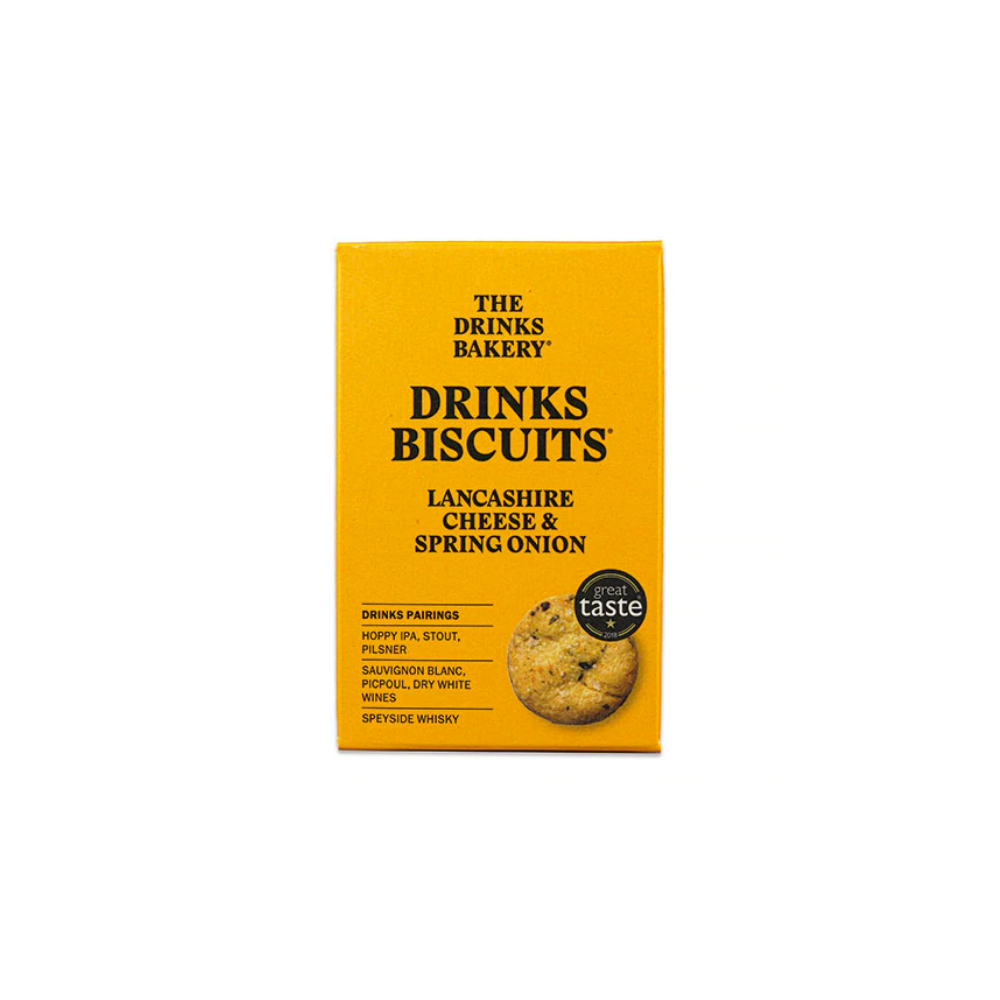 The Drinks Bakery - Lancashire Cheese & Spring Onion Savoury Biscuits - 110g