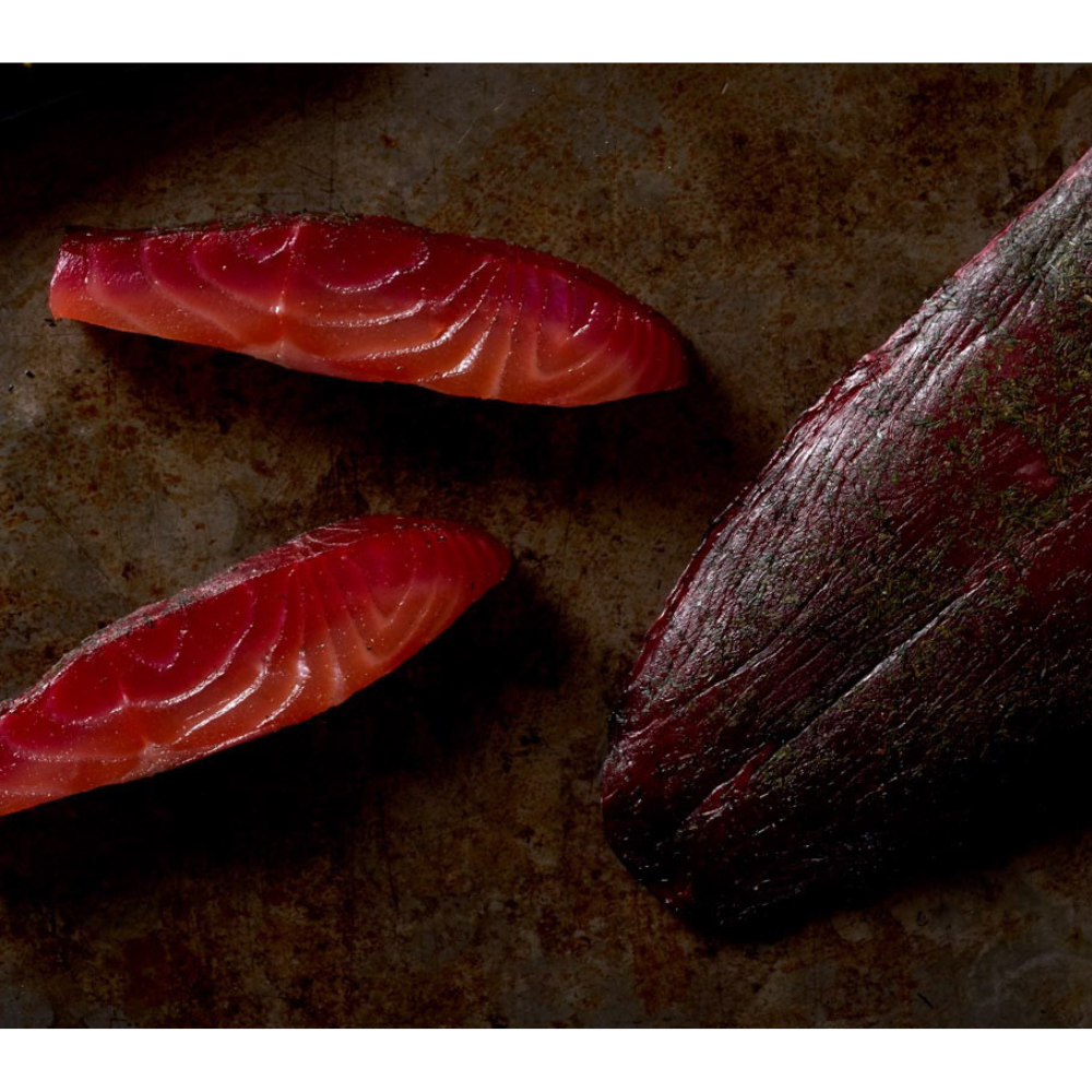 Beetroot Cured Sliced Smoked Salmon Side - Campbells & Co  - 900g-1.2kg
