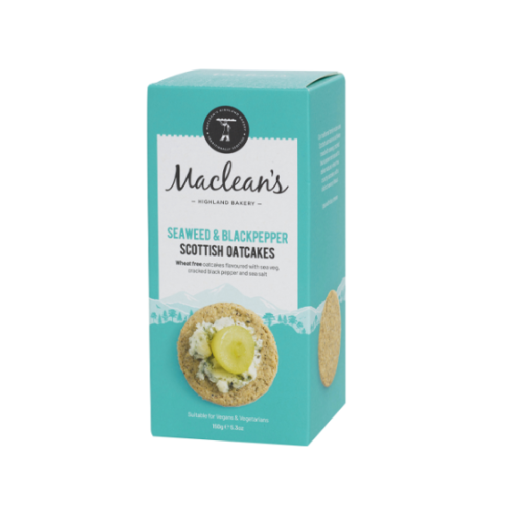Seaweed & Black Pepper Oatcakes - MacLeans - 150g