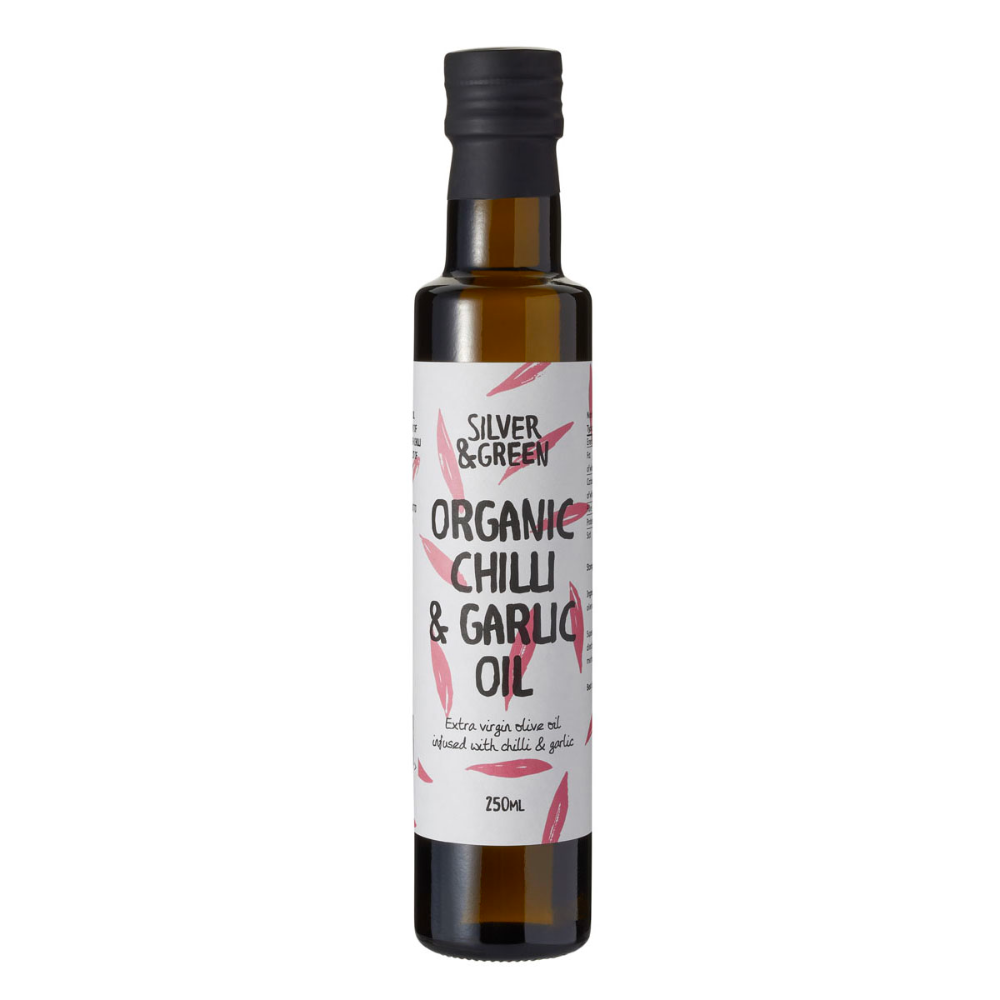 Silver & Green - Organic Chilli & Garlic Olive Oil - 250ml