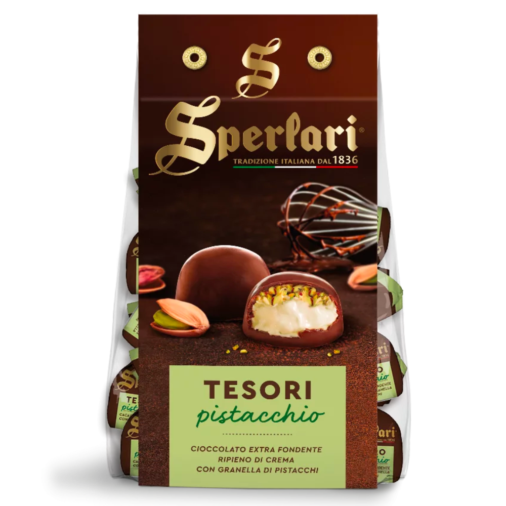 Sperlari - Dark Chocolate Pistachio Pralines - 160g