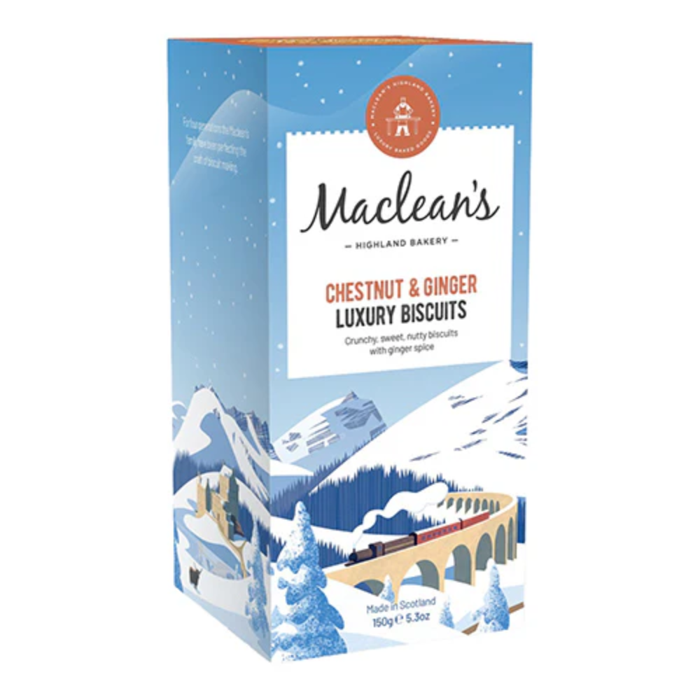 Chestnut & Ginger Luxury Biscuits - Maclean's - 150g