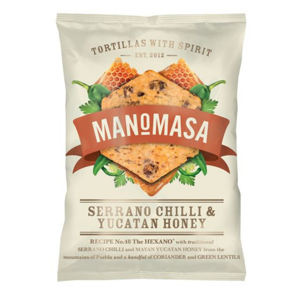 Manomasa Tortilla Chips - Serrano Chilli & Yucatan Honey - 160g