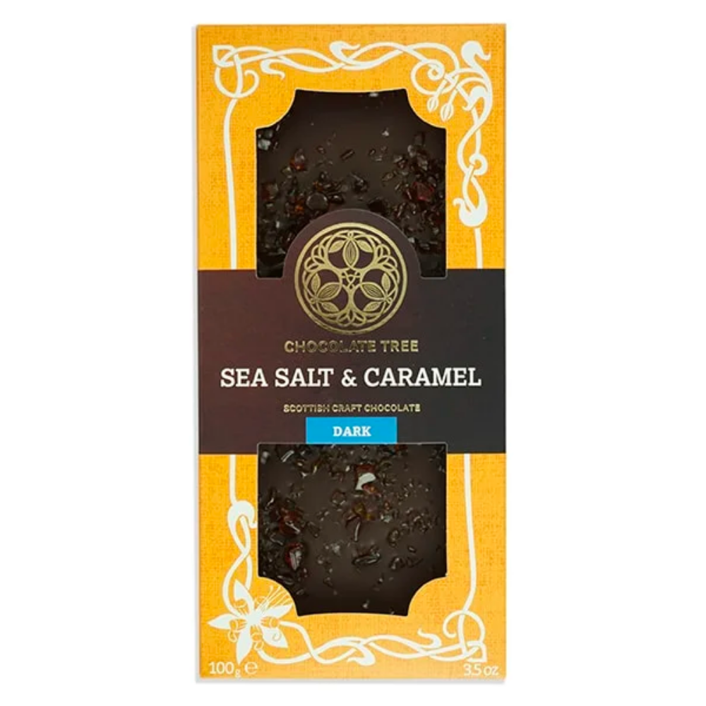 The Chocolate Tree - East Lothian - 70% Dark Chocolate with Sea Salt & Caramel - 100g