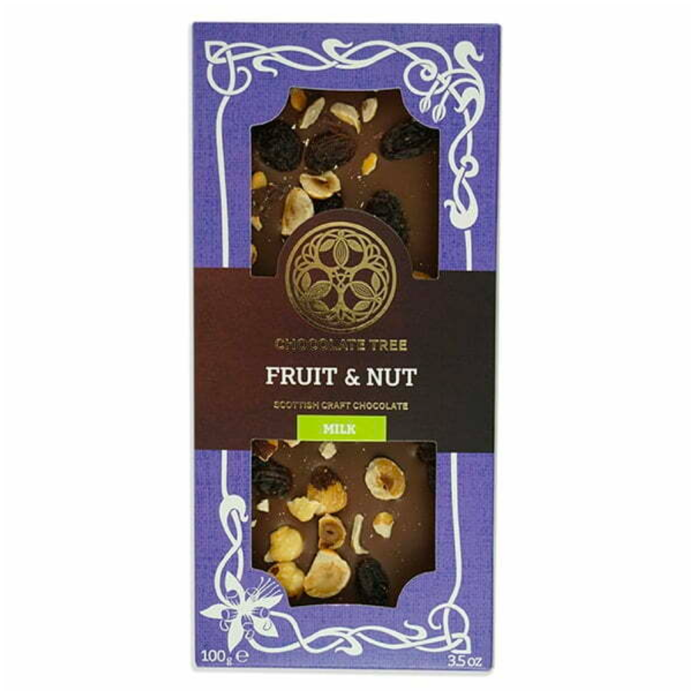The Chocolate Tree - East Lothian - Milk Chocolate with Fruit & Nut - 100g