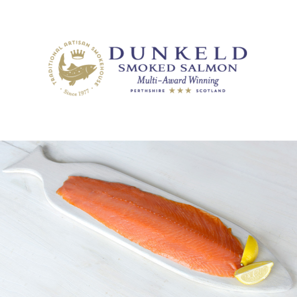 Dunkeld Smoked Salmon Side - 1-1.5kg - Long Sliced