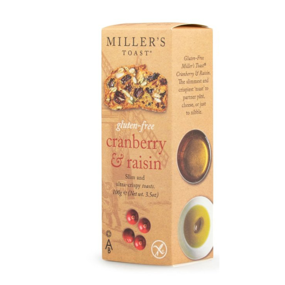Gluten Free Cranberry & Raisin Toasts - Millers