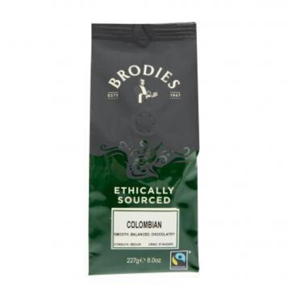 Brodies Coffee Beans - Fairtrade Colombian - 227g
