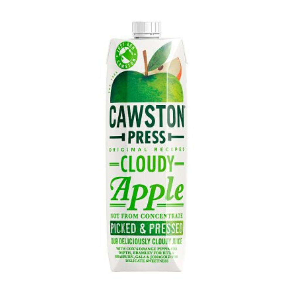 Cawston Press Cloudy Apple Juice Pressed - Not From Concentrate - 1L